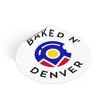 Load image into Gallery viewer, Baked N Denver Round Vinyl Stickers
